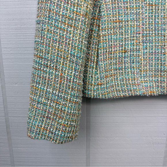 Jones New York Colorful Pastels Tweed Blazer Textured Business Professional 8 - Picture 3 of 7